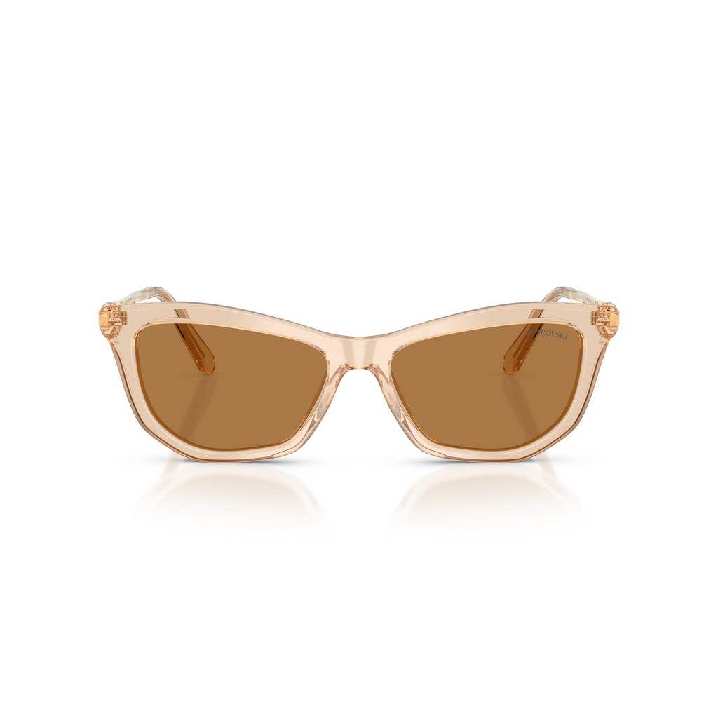 0Sk6057 Translucent Acetate Sunglasses with Angular Frame