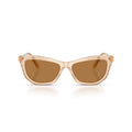 0Sk6057 Translucent Acetate Sunglasses with Angular Frame