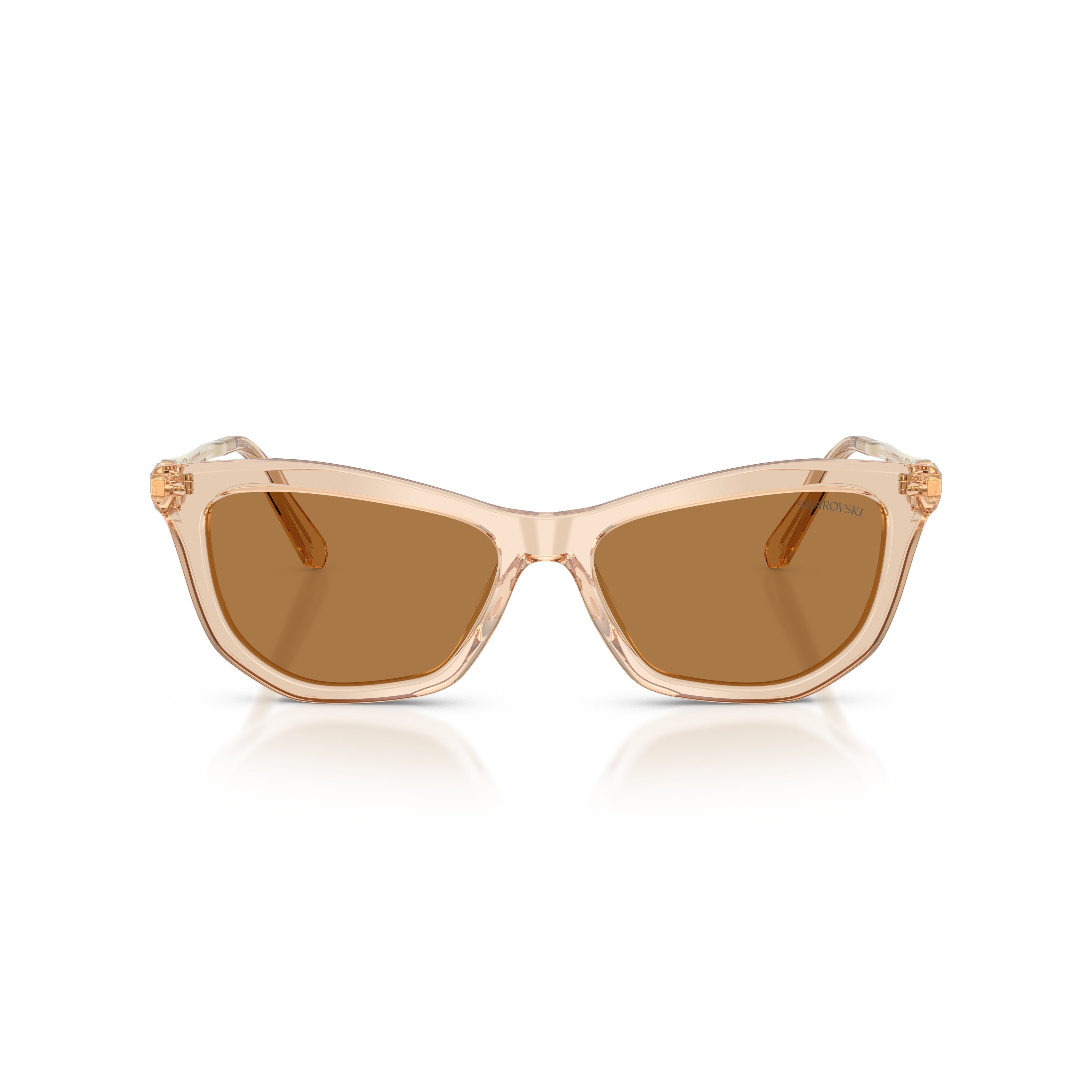 0Sk6057 Translucent Acetate Sunglasses with Angular Frame