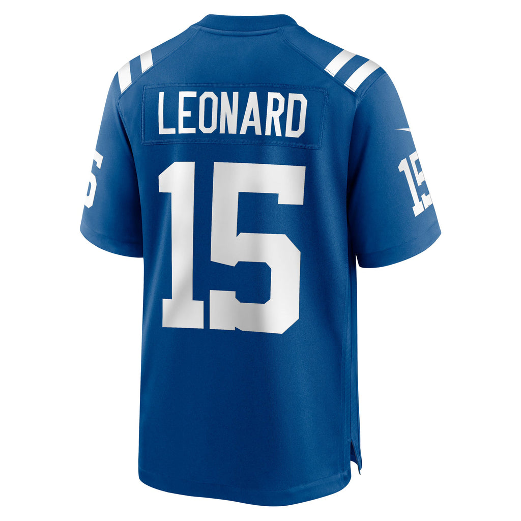 Indianapolis Colts Riley Leonard Royal Team Game Jersey
