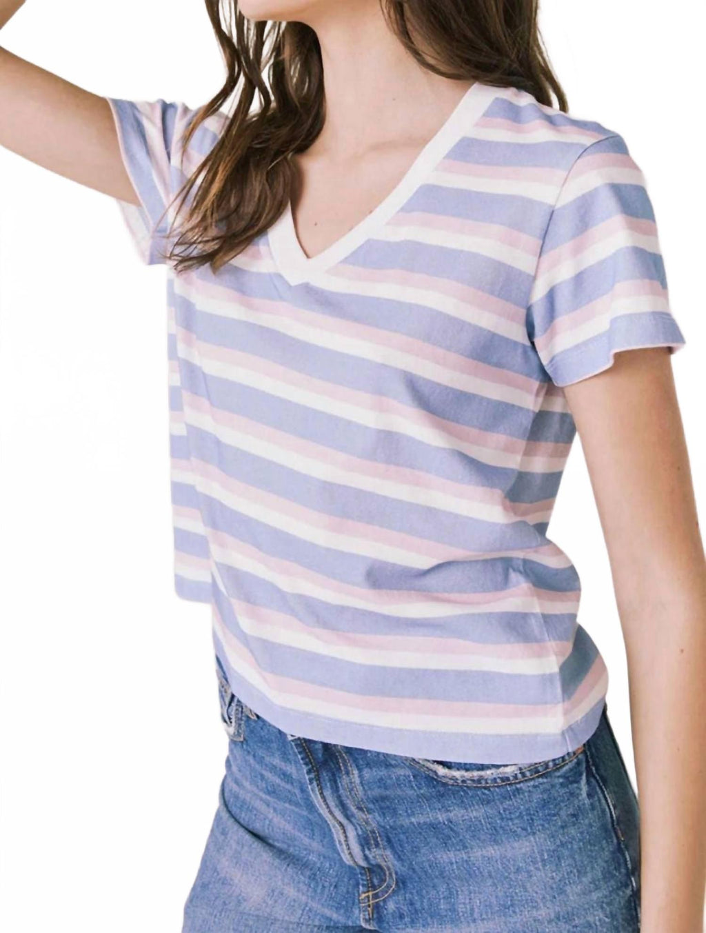 Gimlet Tee In Pastel Stripe