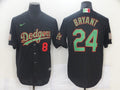 Men's Los Angeles Dodgers Kobe Bryant #8-24 Black Stitched jersey