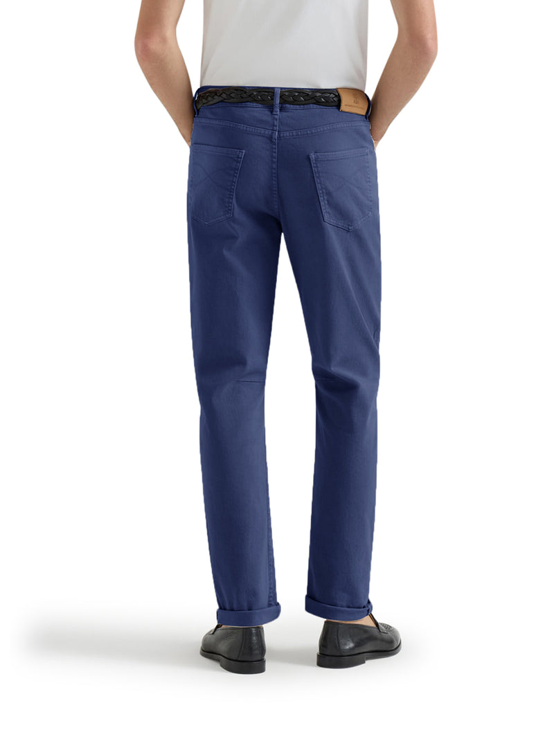 Brunello Cucinelli Men Five-Pocket Garment-Dyed Denim Trousers