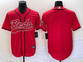 Men's Cincinnati Reds Red Replica Blank Jersey1 Joint Edition