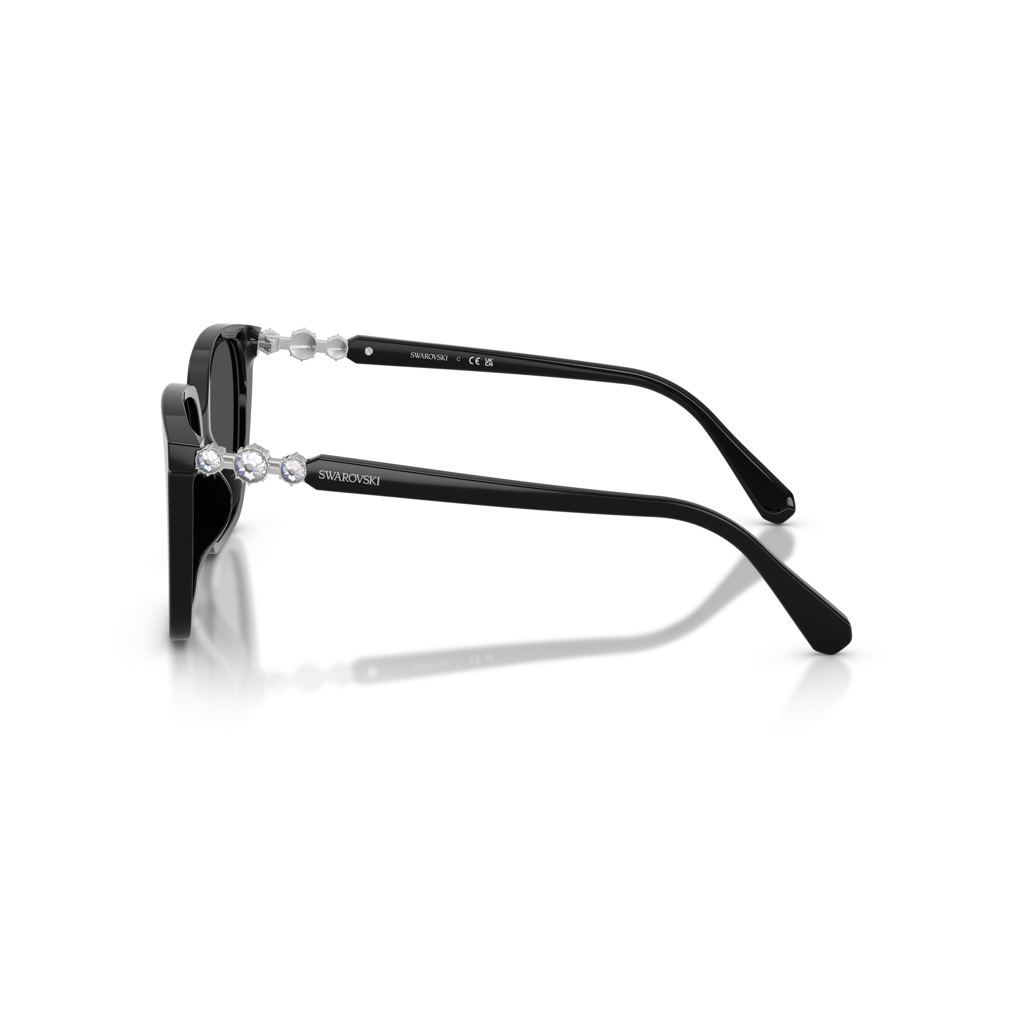 0Sk6053D Square Frame Acetate Sunglasses with Crystal Embellishments