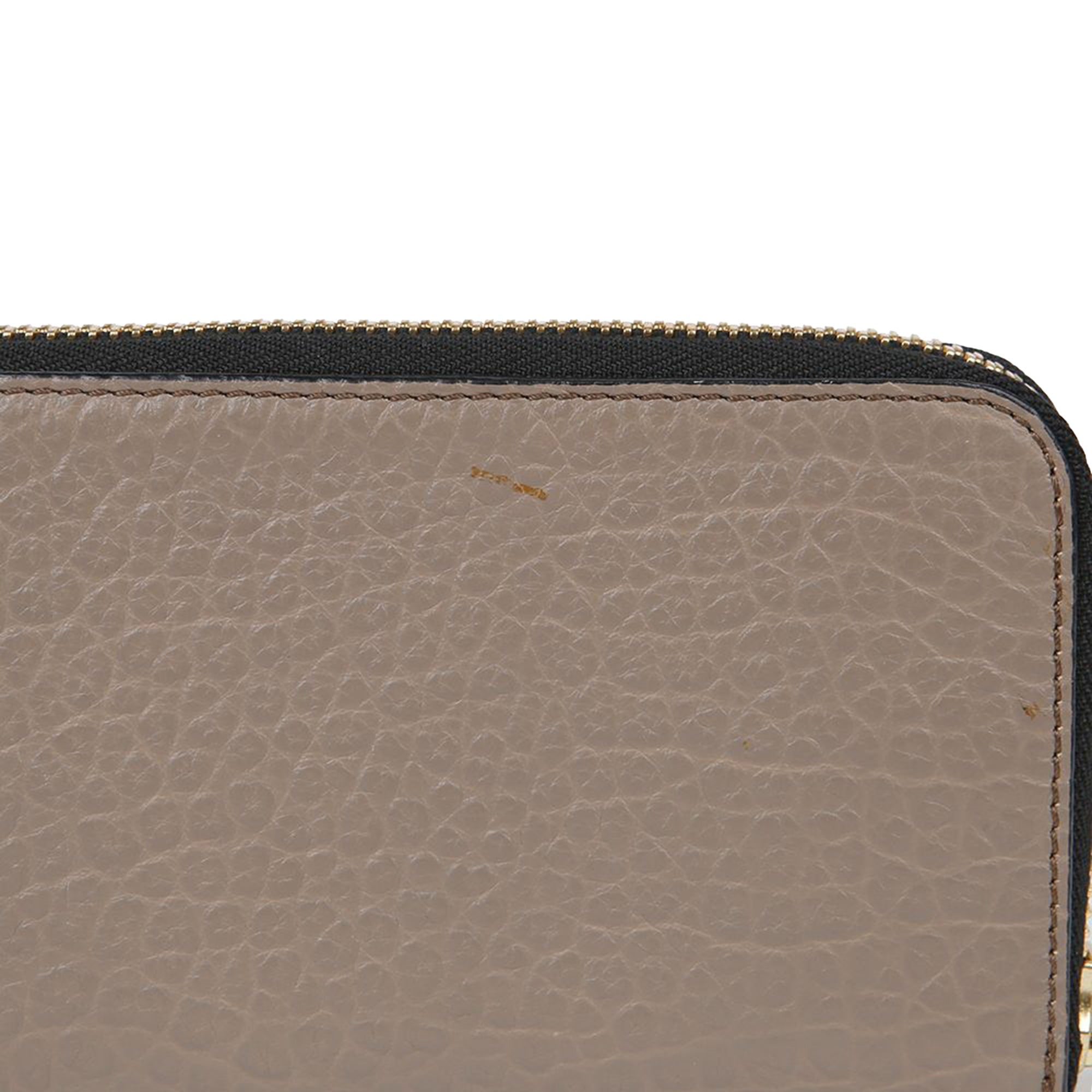 Metal Logo Zipper Long Wallet