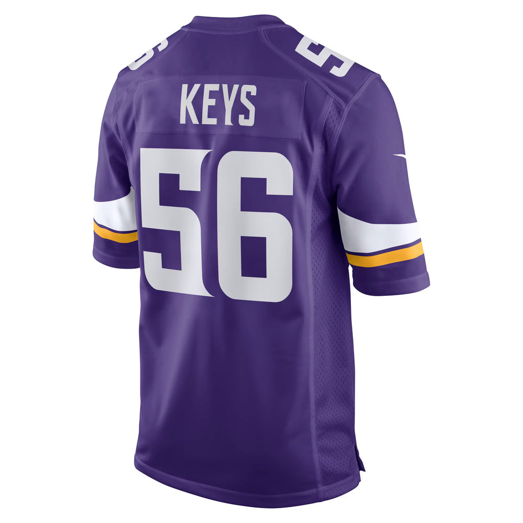 Minnesota Vikings Austin Keys Purple Team Game Jersey