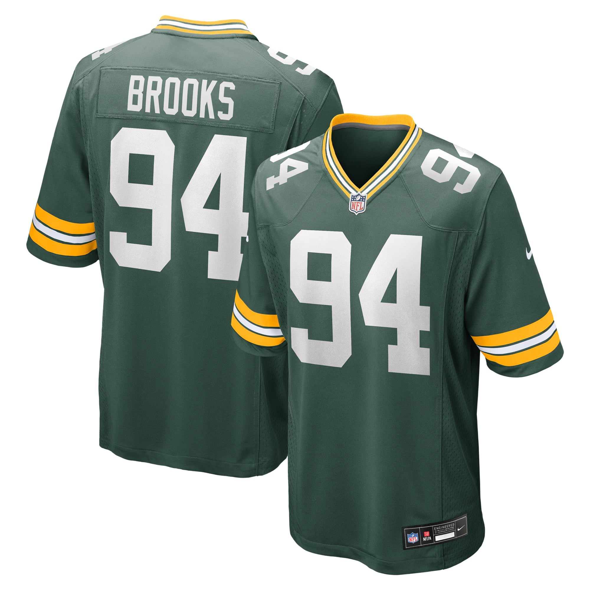 Green Bay Packers Karl Brooks Green Game Jersey