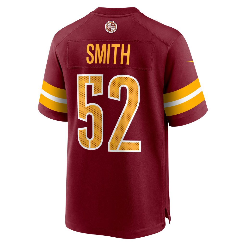 Washington Commanders Preston Smith Burgundy Team Game Jersey