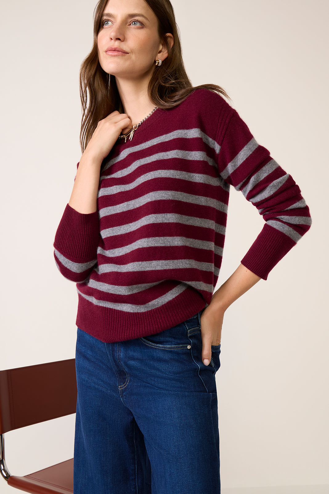 Women's Minka Long Sleeve Cashmere Sweater Top