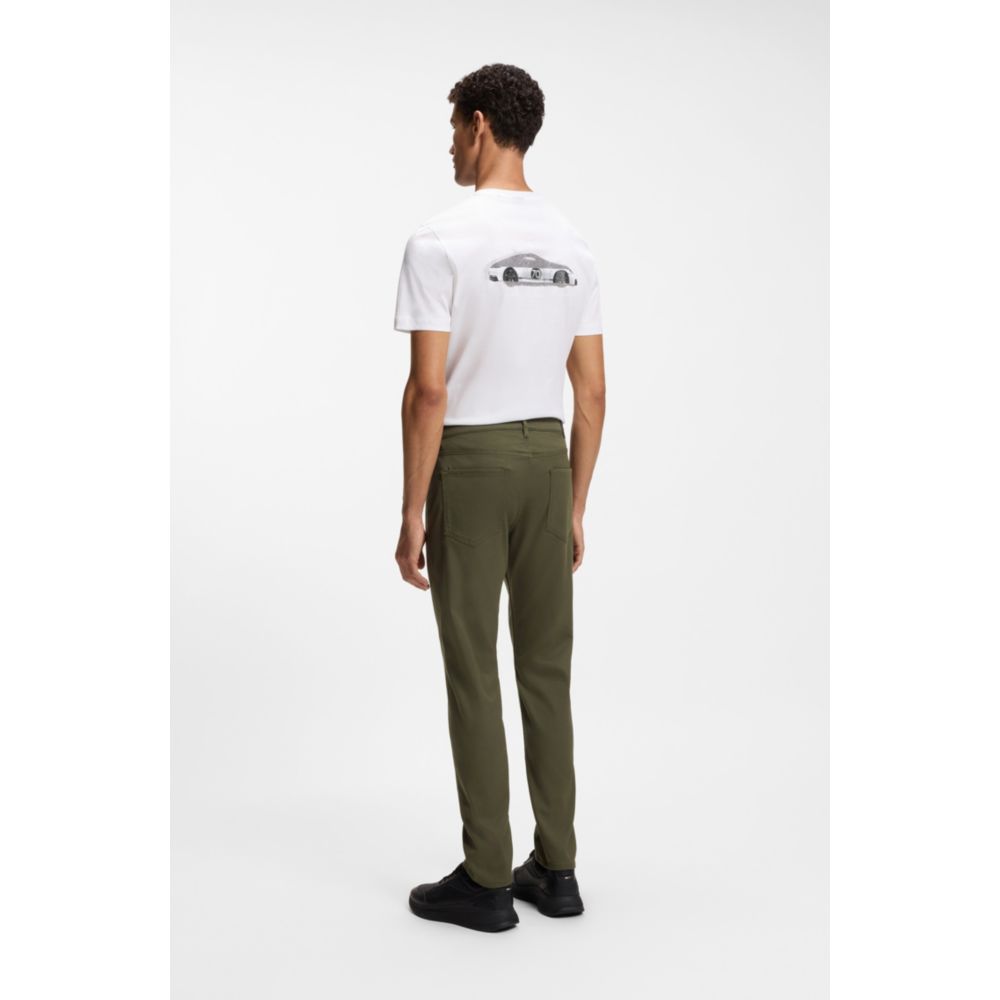 Porsche x  tapered-fit pants in stretch denim