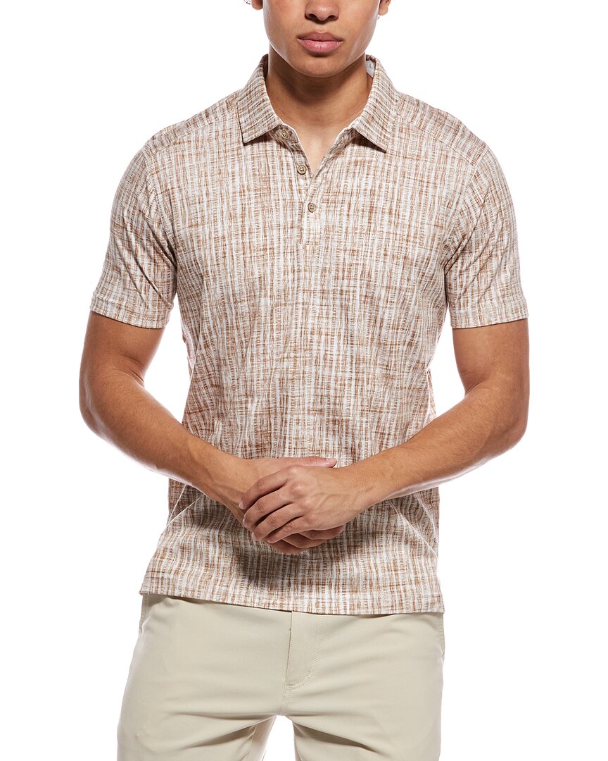 Raffi Brushed Gingham Polo Shirt