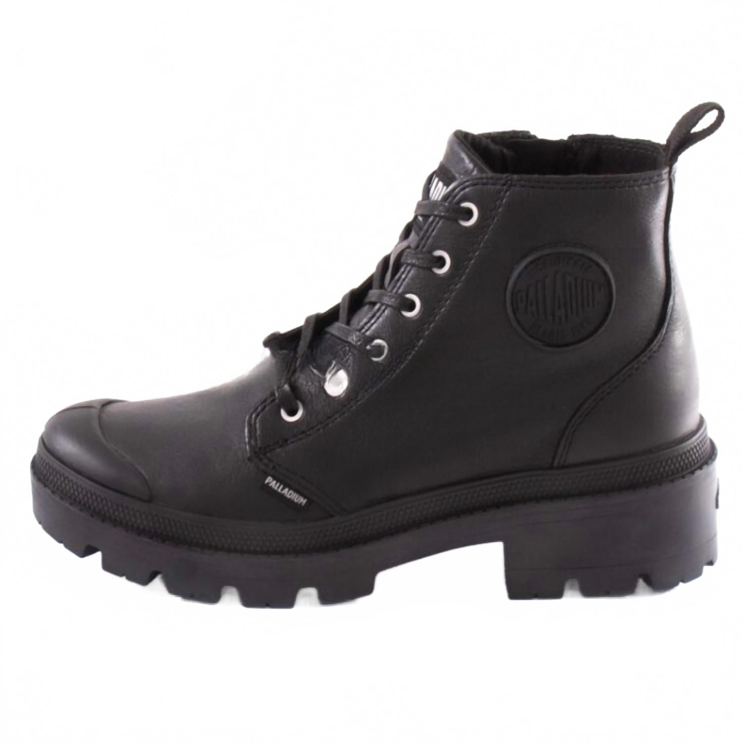 Women's Pallabase Leather Shoe In Black/black