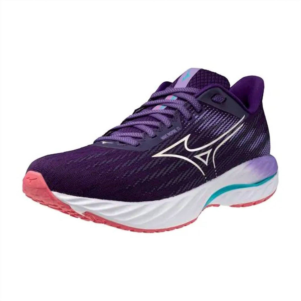 Women's Wave Inspire 21 Running Shoes In Vintage Indigo/white Camellia Rose