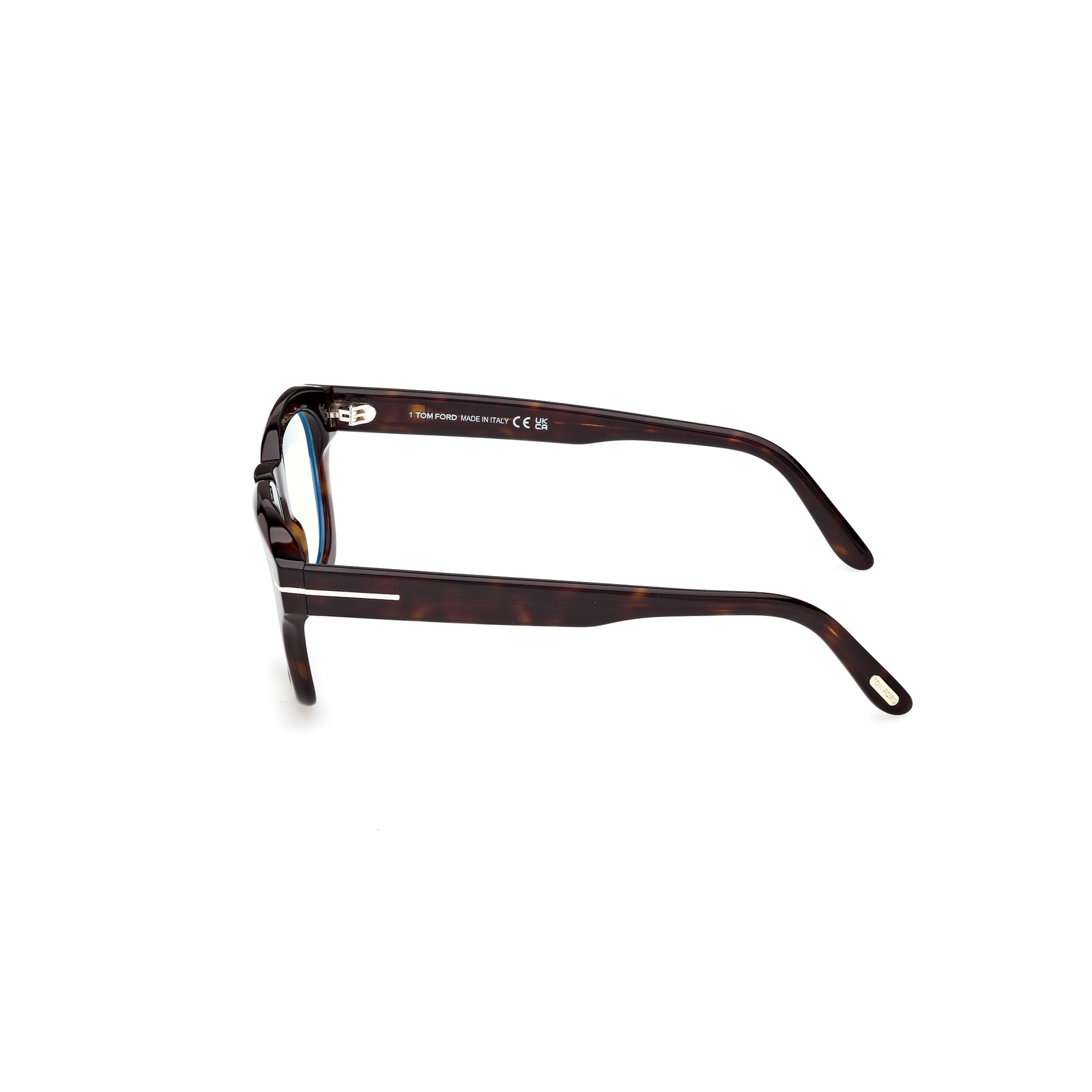 Square Tortoiseshell Acetate Eyeglasses With Silver Accents