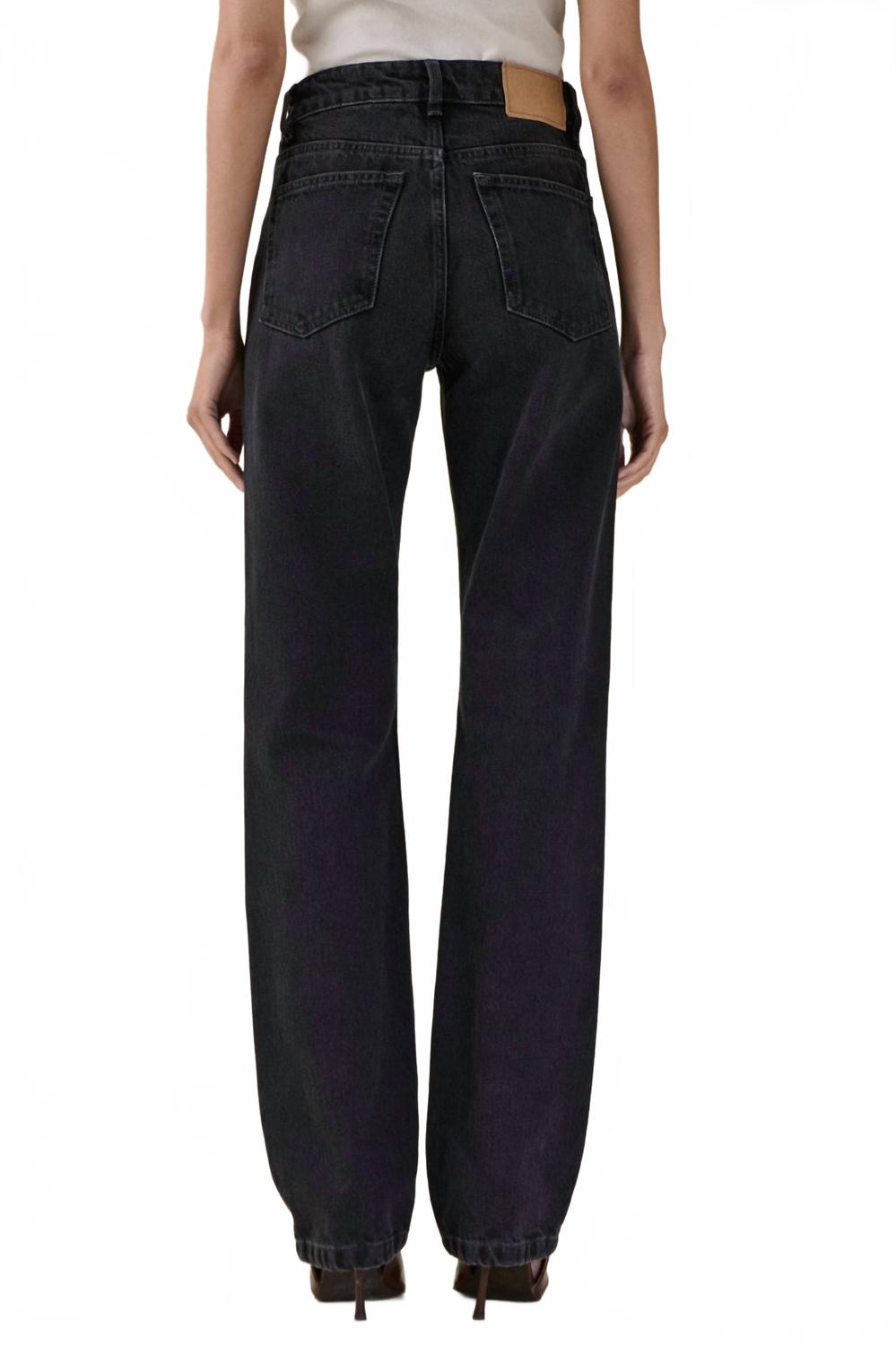 Sisli Mid Rise Straight Leg Jeans In Black