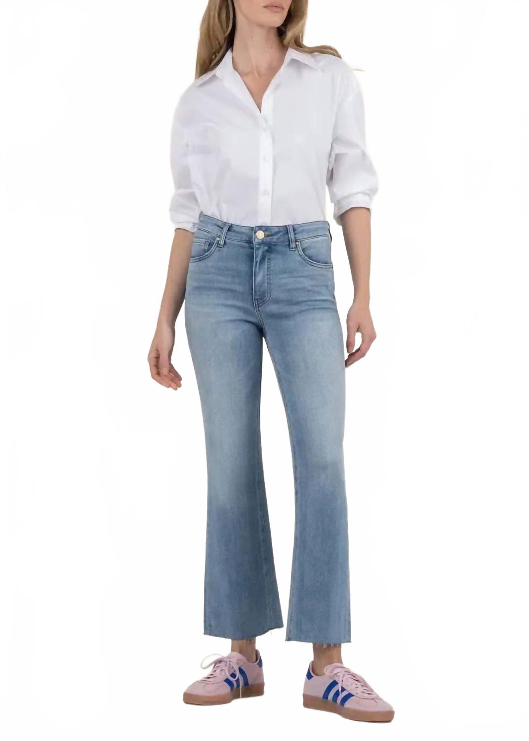 Kelsey High Rise Ankle Flare Jeans In Honest