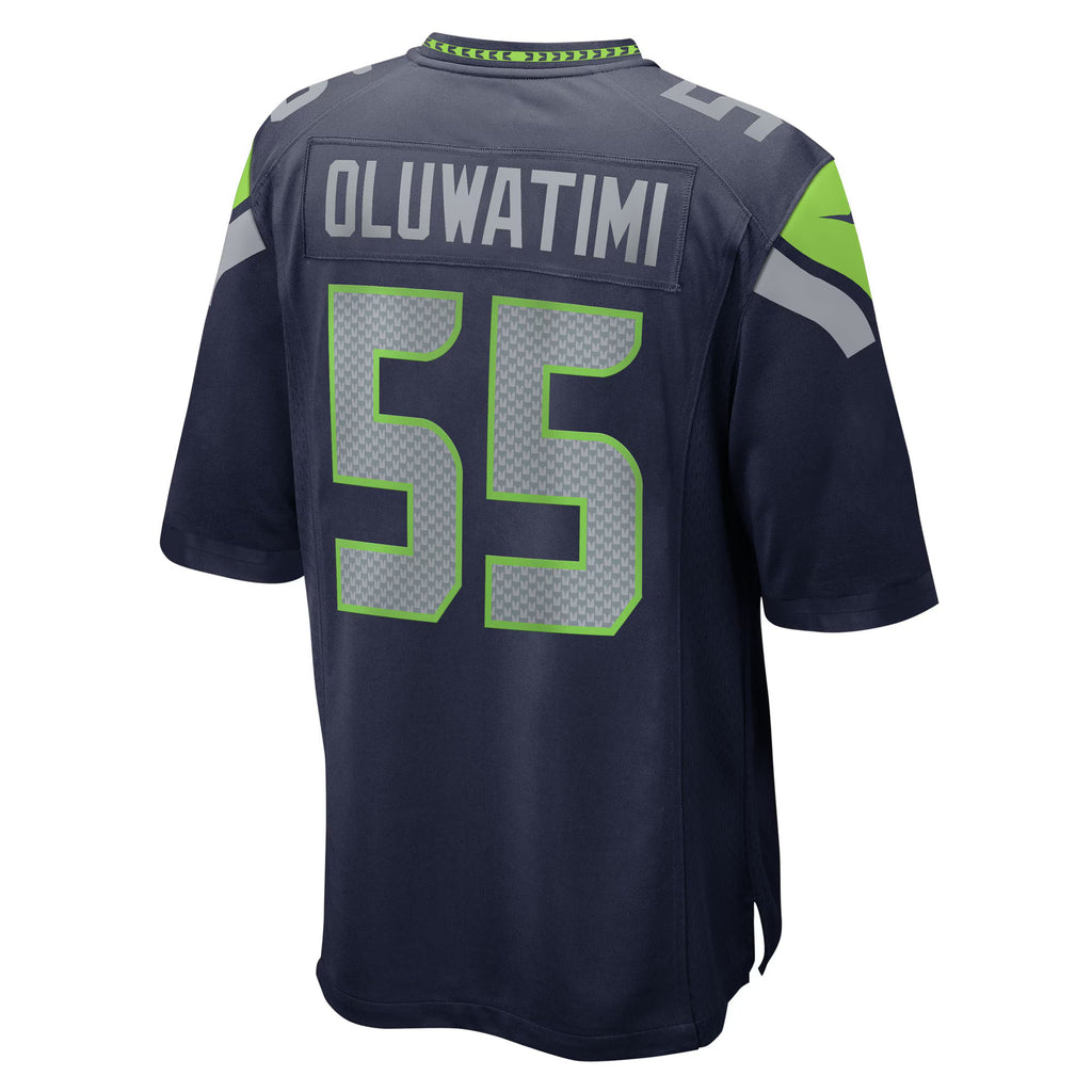 Seattle Seahawks Olu Oluwatimi College Navy Team Game Jersey