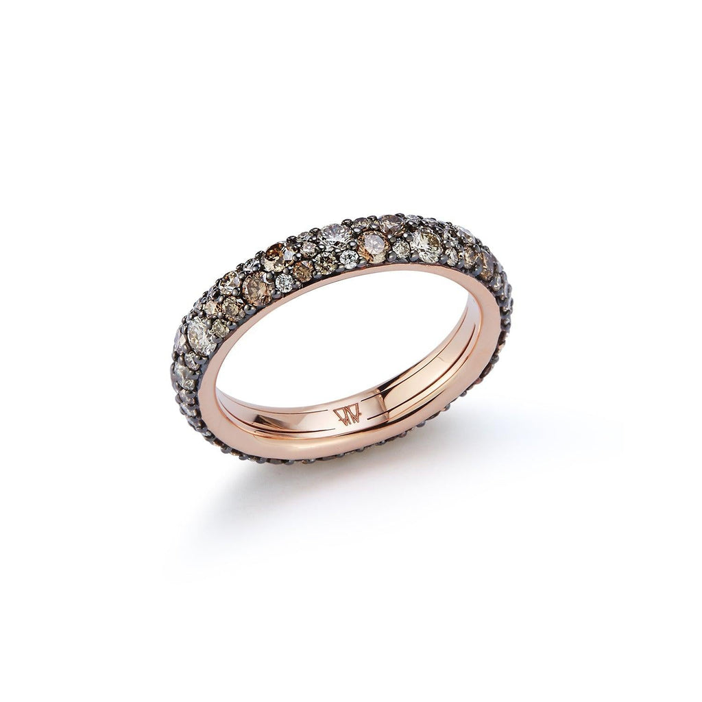 Women's Diamond Band Ring In Champagne