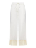 Toteme Women Wide-Leg Satin Trousers With Drawstring