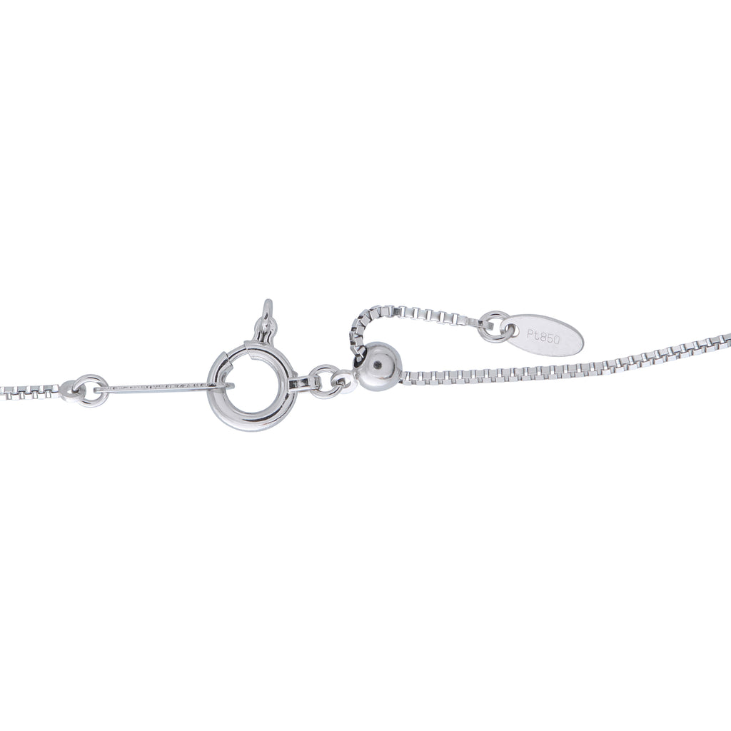 LB Exclusive Platinum 0.39ct Diamond and Sapphire Pendant Necklace MF24-041326