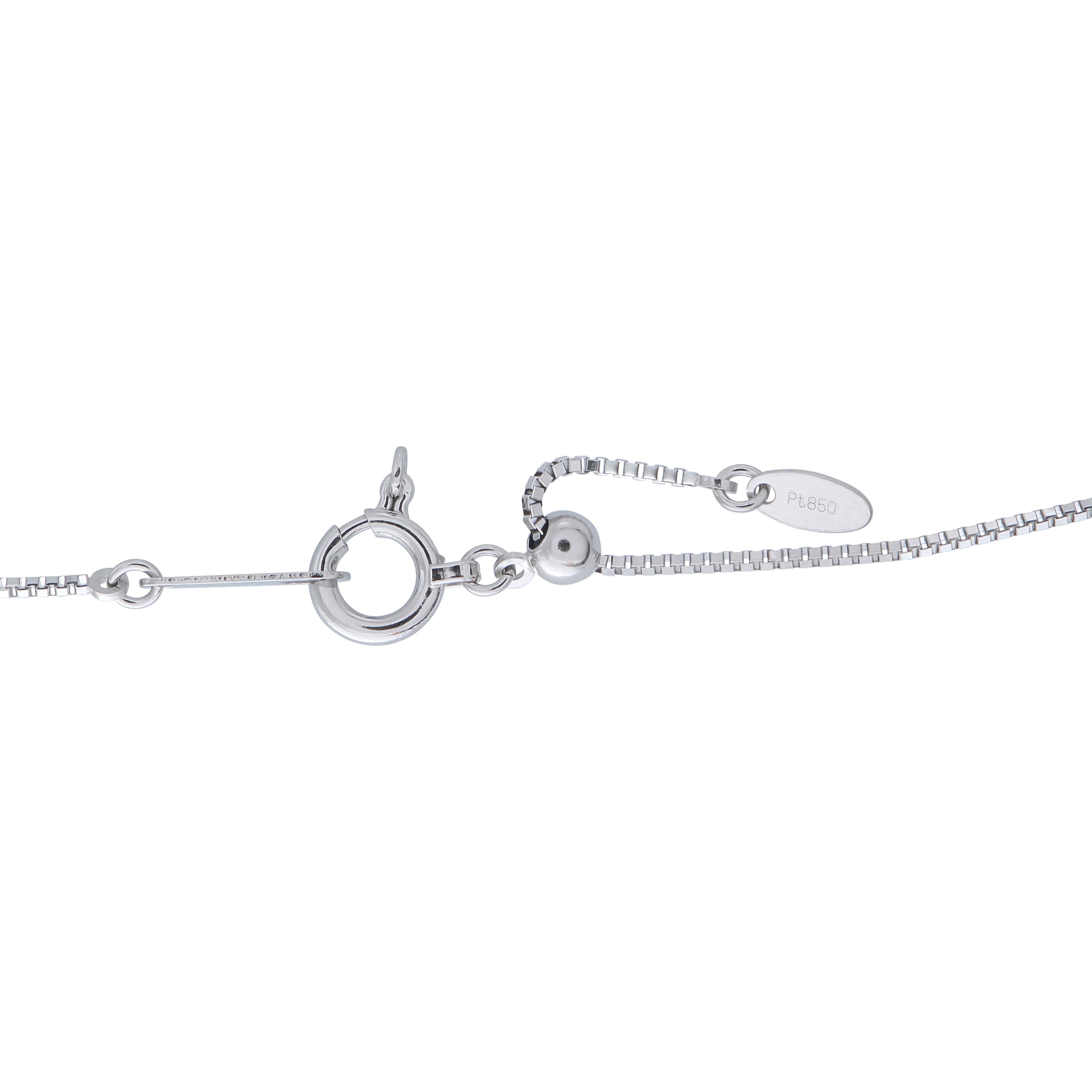LB Exclusive Platinum 0.39ct Diamond and Sapphire Pendant Necklace MF24-041326