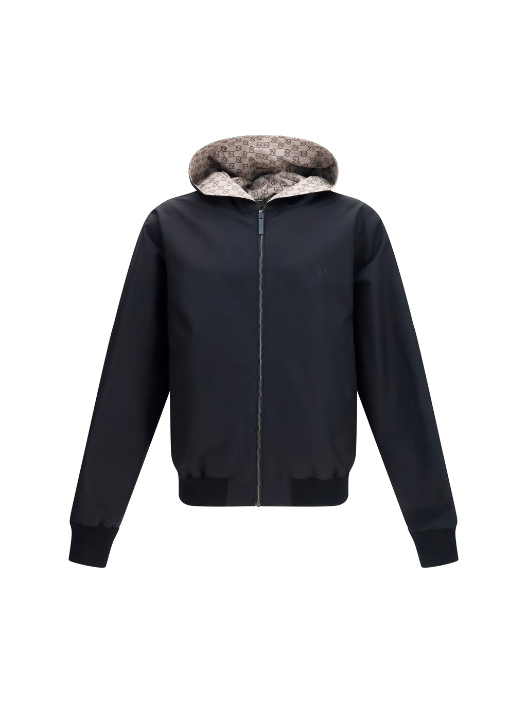 Gucci Men Reversible Zip Jacket In Cotton