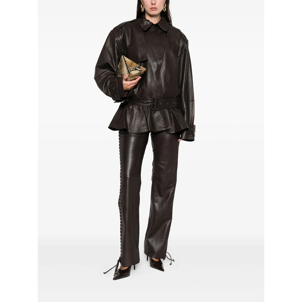 Rotate Brown Jackets - Leather Jackets Women