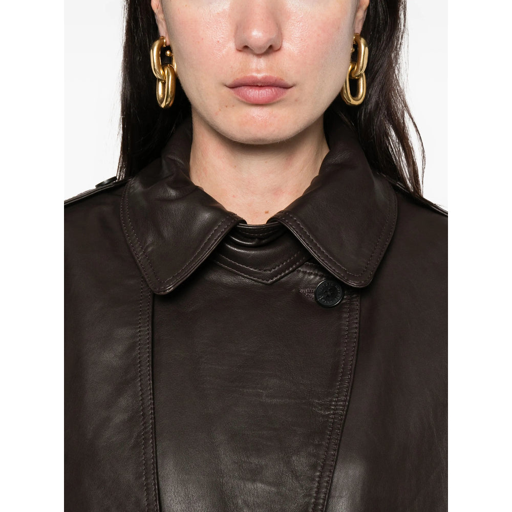 Rotate Brown Jackets - Leather Jackets Women