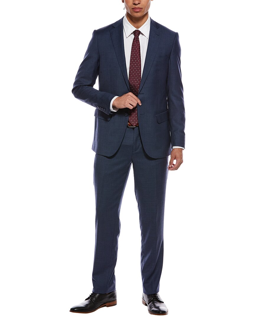 Zanetti 2pc Wool Suit with Flat Front Pant