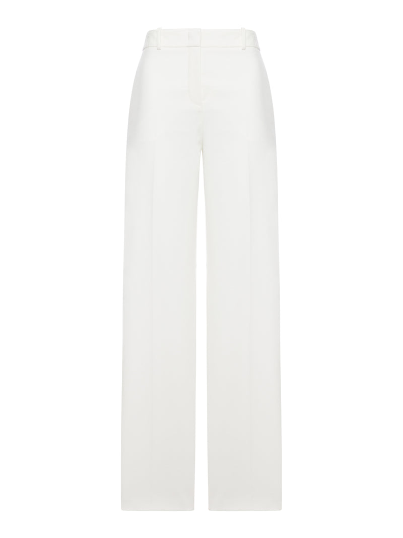 Fendi Women Wide Leg Pants In Fluid Cotton