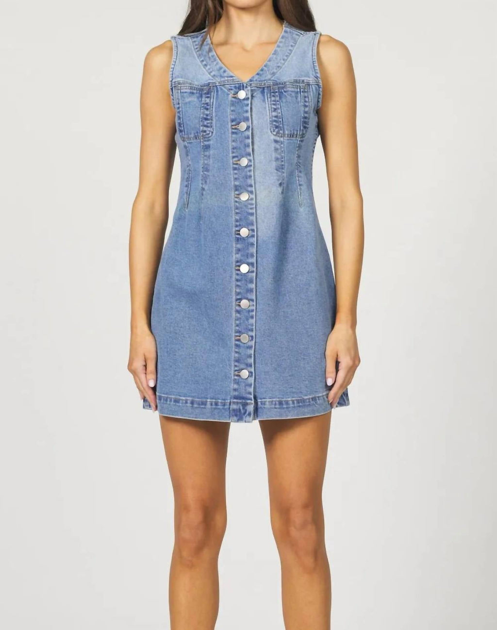 Sabrina Denim Dress In Pacific