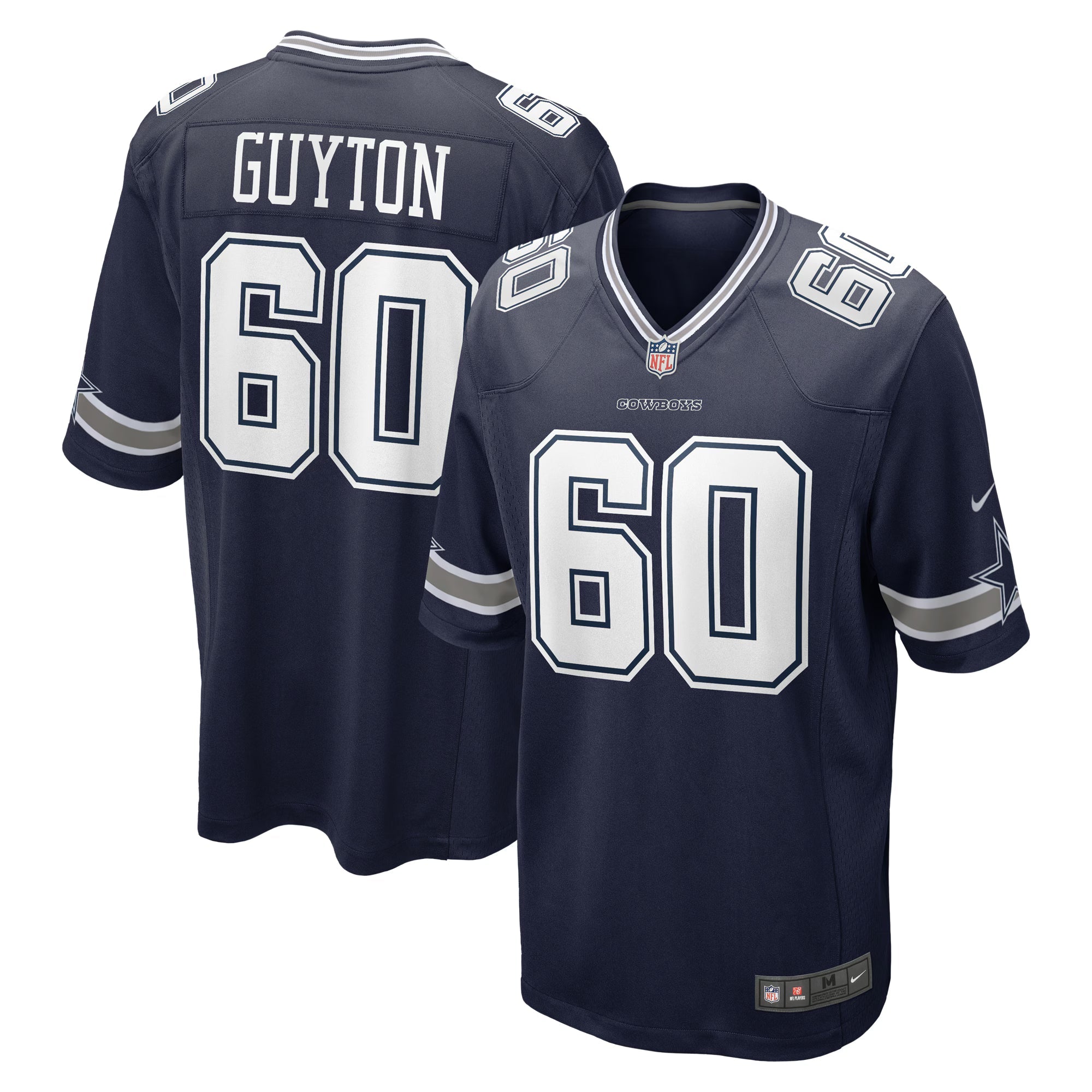Dallas Cowboys Tyler Guyton Navy Player Game Jersey