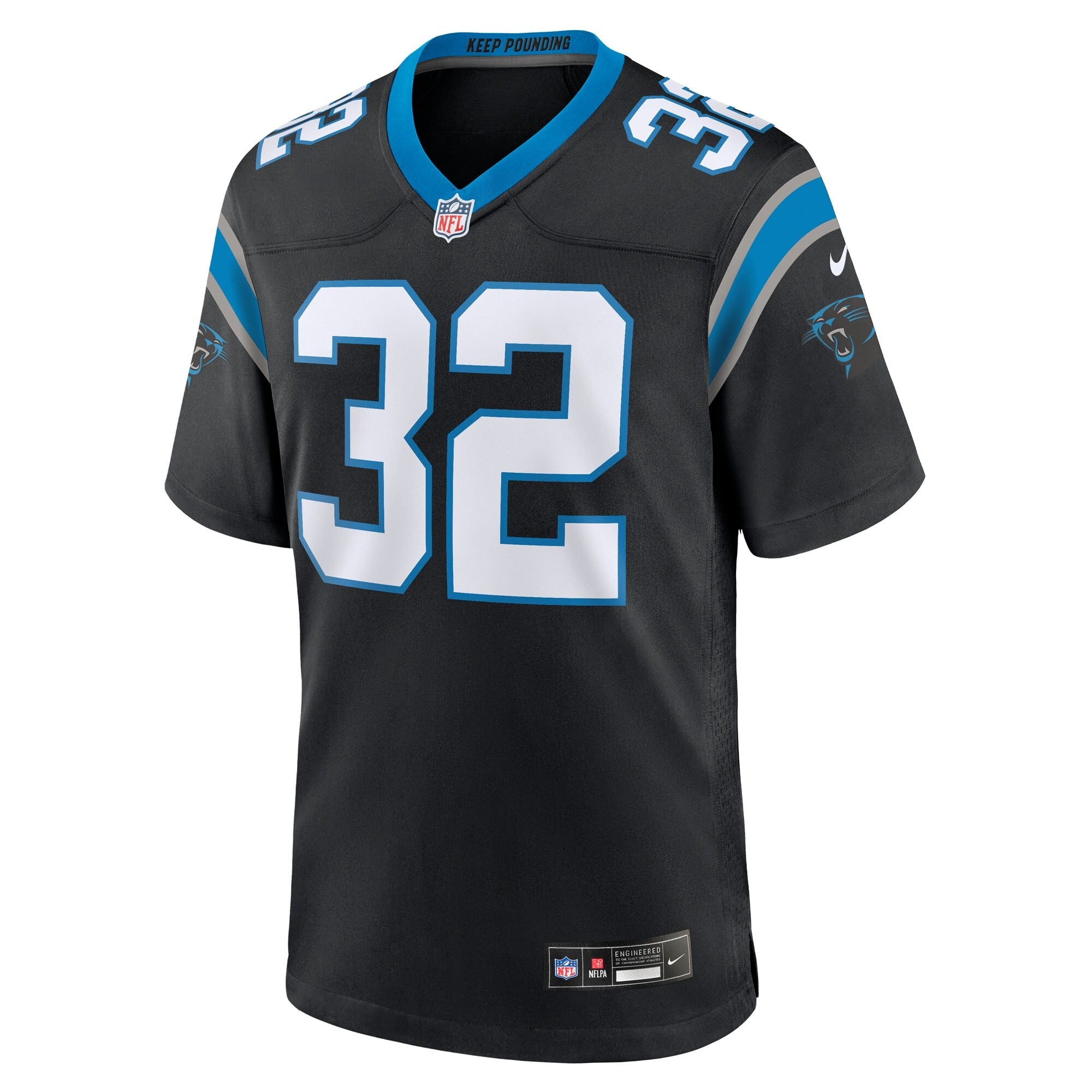 Carolina Panthers Trevin Wallace Black Team Game Jersey