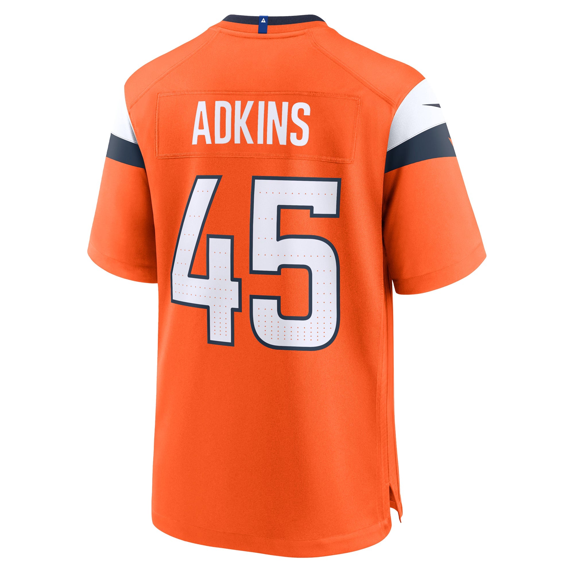 Denver Broncos Nate Adkins Orange Team Game Jersey