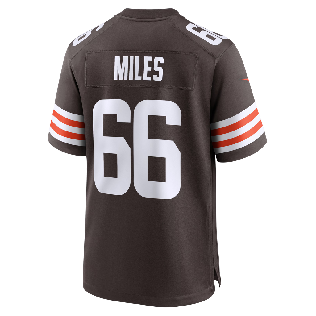 Cleveland Browns Joshua Miles Brown Team Game Jersey