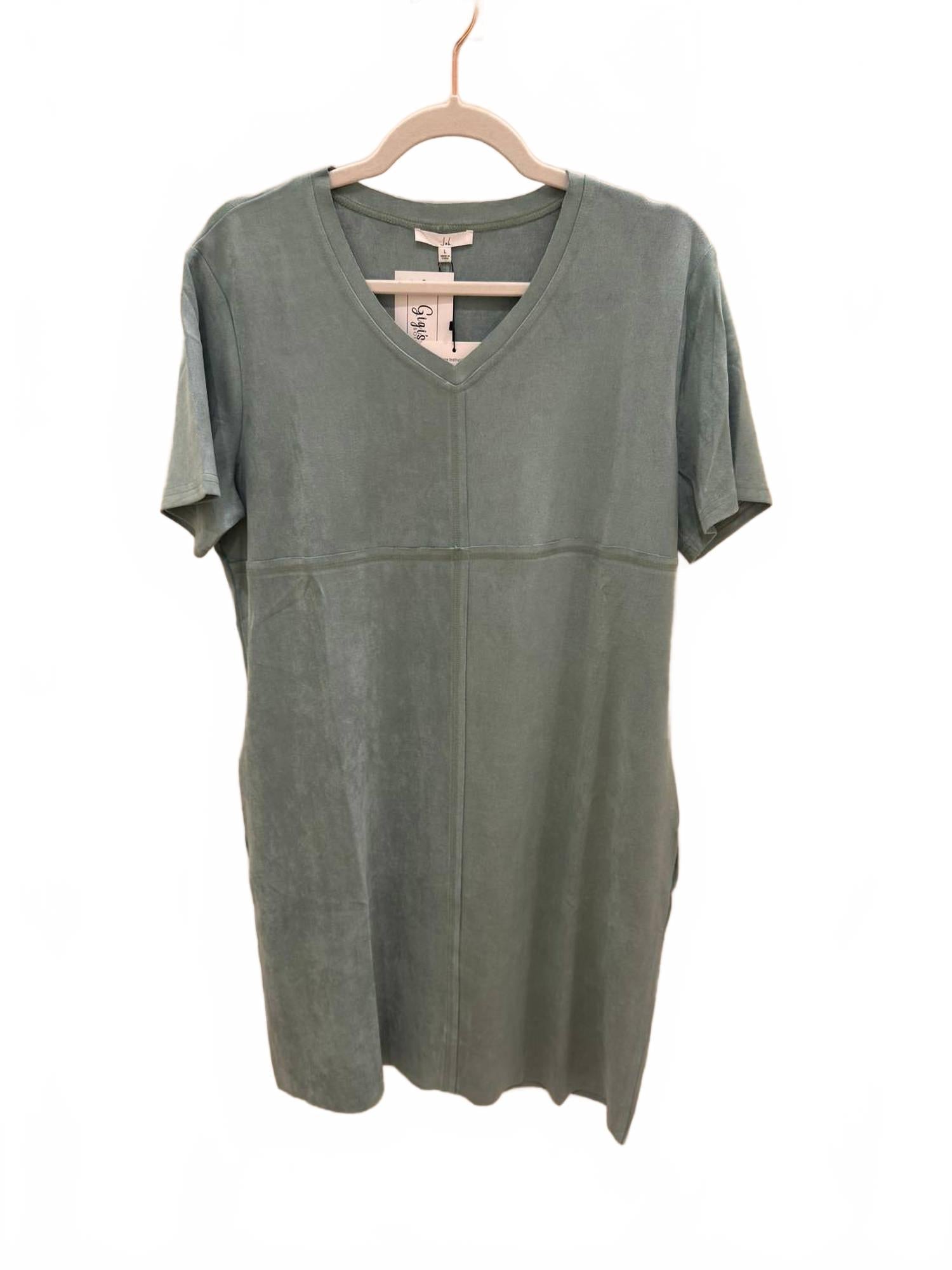 Audrey V-Neck Dress With Pockets In Sage
