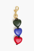 Women's Heart Fob Bag Charm In Green