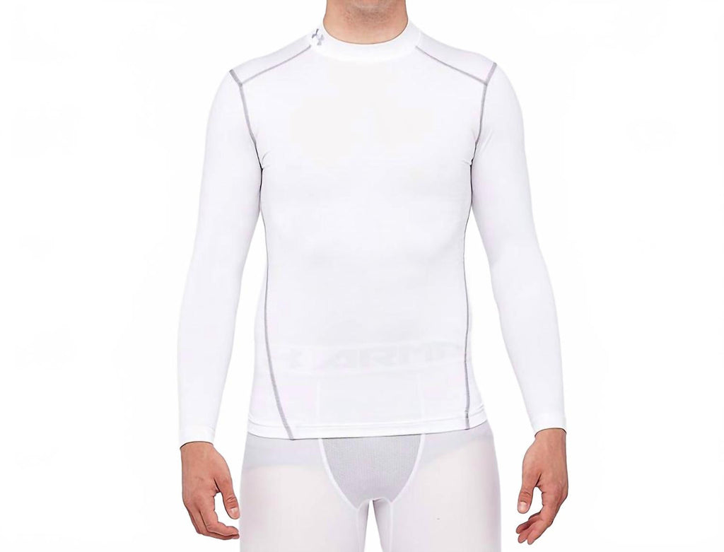 Men's Coldgear Compression Mock Top In White