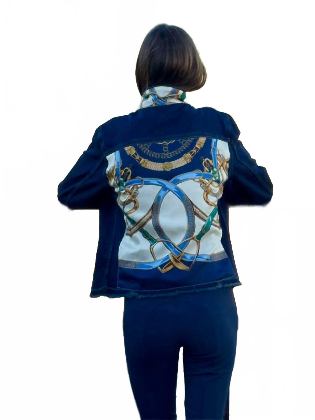 Dark Denim Jacket In Blue Stirrup