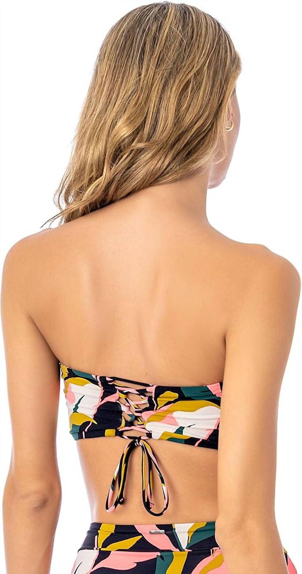 Women's Lush Leaves Rusched Top In Black