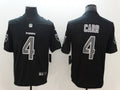 Men's Las Vegas Raiders Derek Carr #4 Black Authentic Game Jersey1
