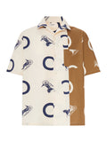 Celine Men Printed Silk Bowling Shirt