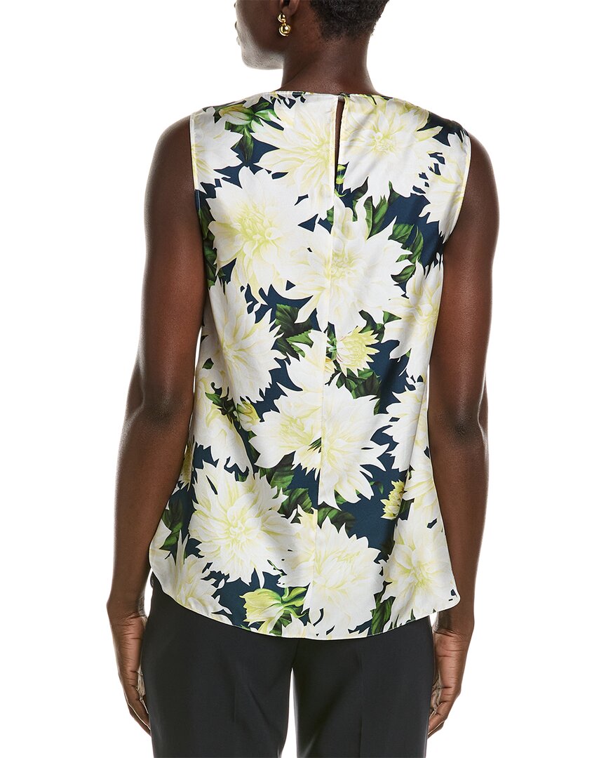 Oscar de la Renta Dahlia Silk Twill Tank