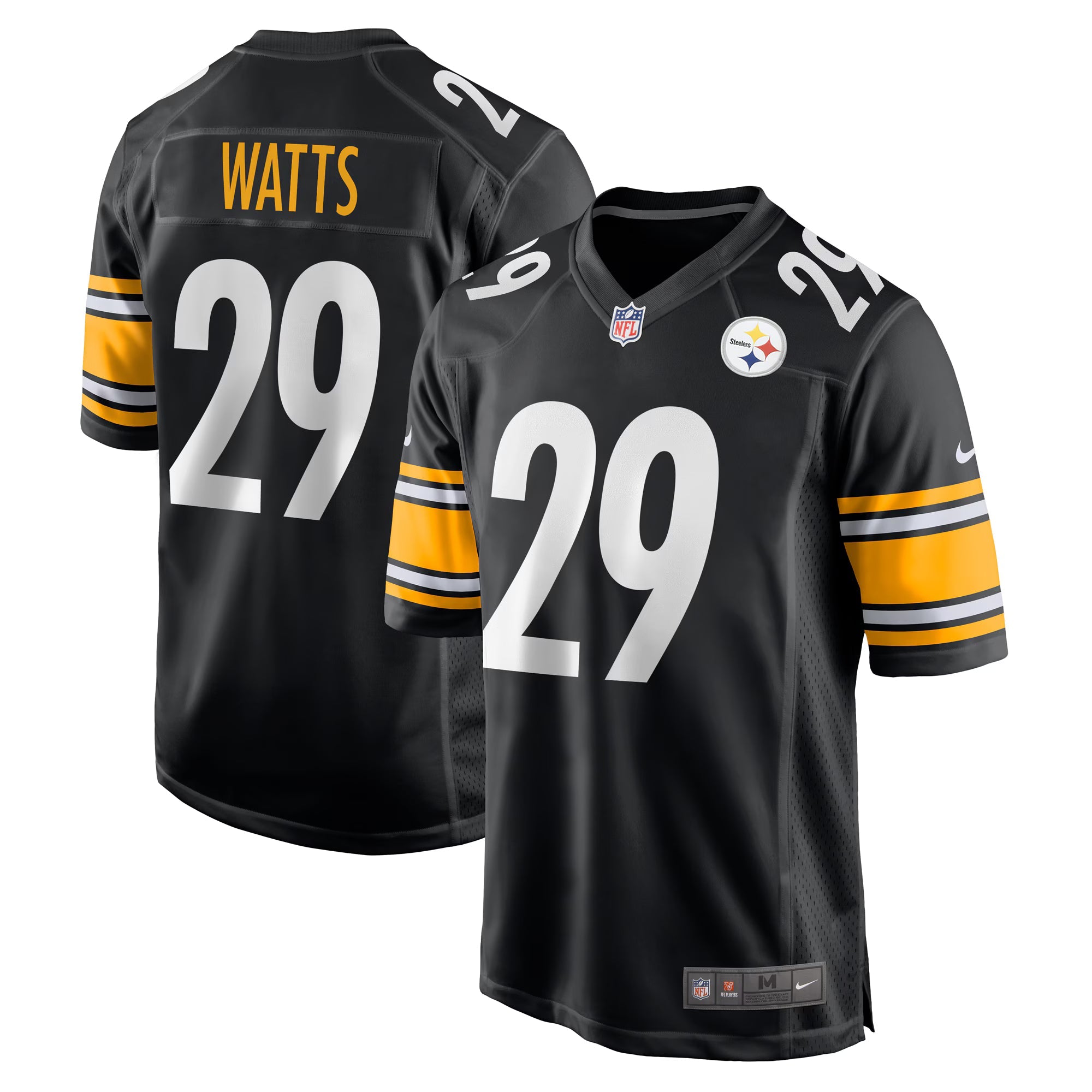 Pittsburgh Steelers Ryan Watts Black Game Jersey