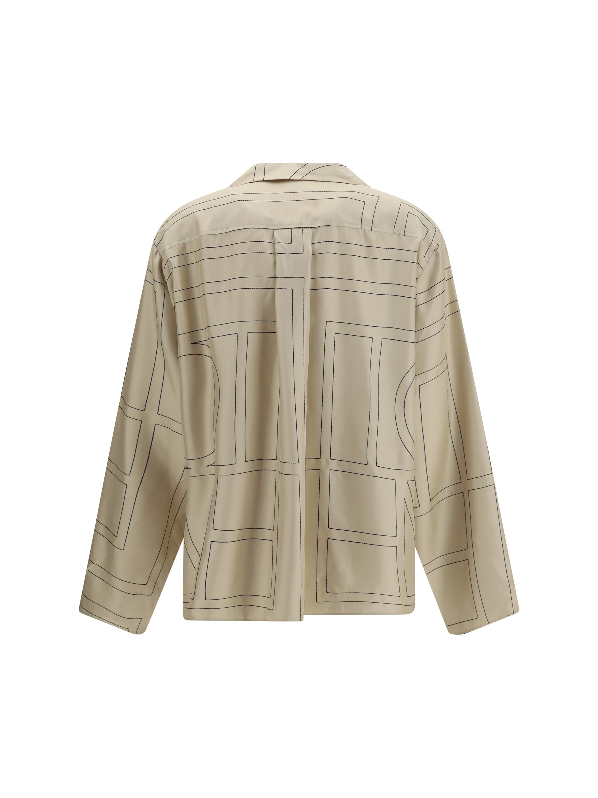 Toteme Women Silk Shirt With All-Over Monogram