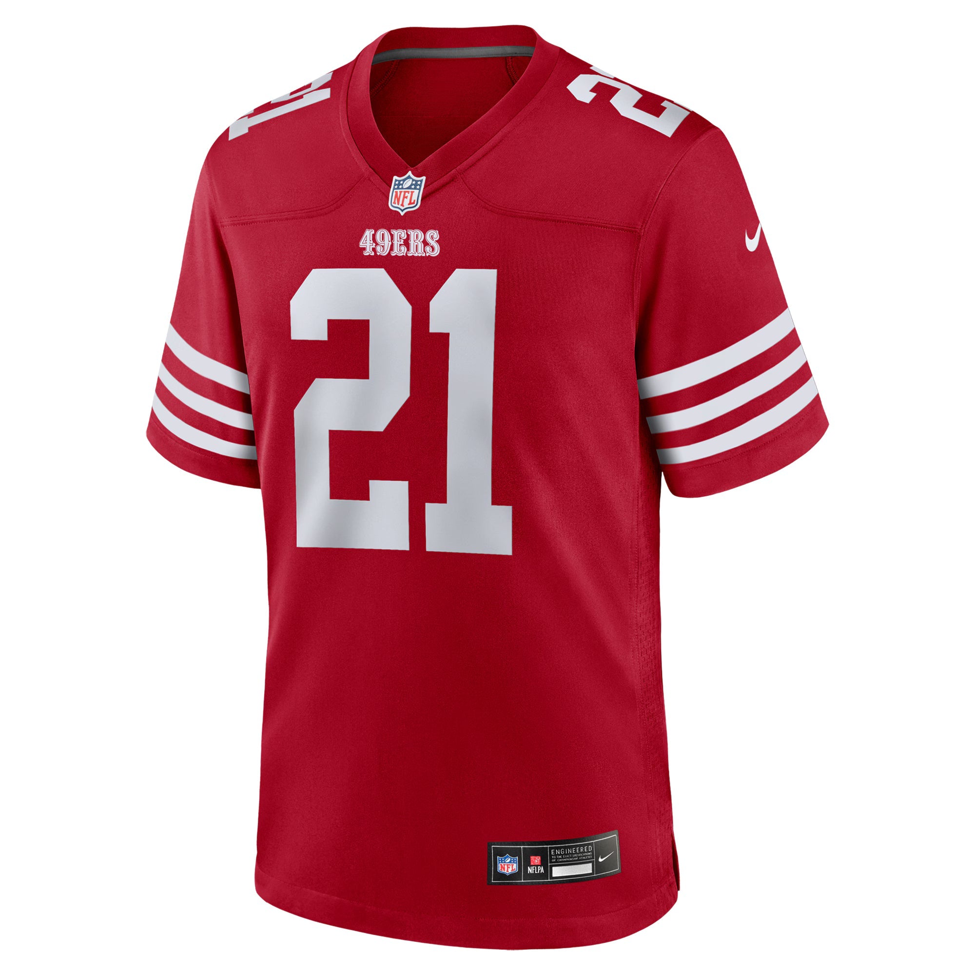 San Francisco 49ers Deion Sanders Scarlet Team Retired Player Game Jersey