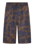 Loewe X Paula`S Ibiza Men Silk Twill Shorts With All-Over Anagram Print