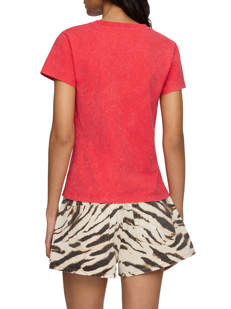 Ganni Women Jersey T-Shirt With Front Logo