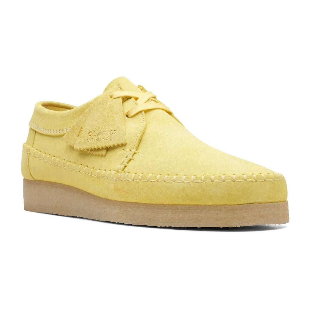 Men's Weaver Shoes In Bright Yellow Suede